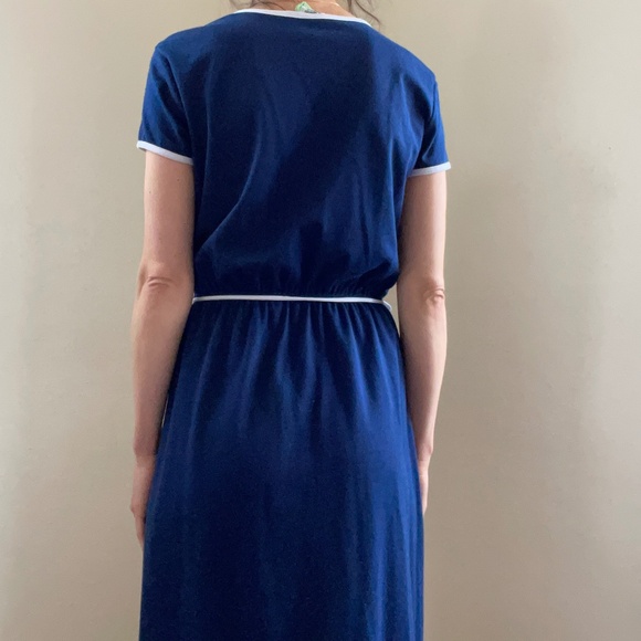 Vintage Miss Oops California navy and white trim dress - Picture 8 of 15